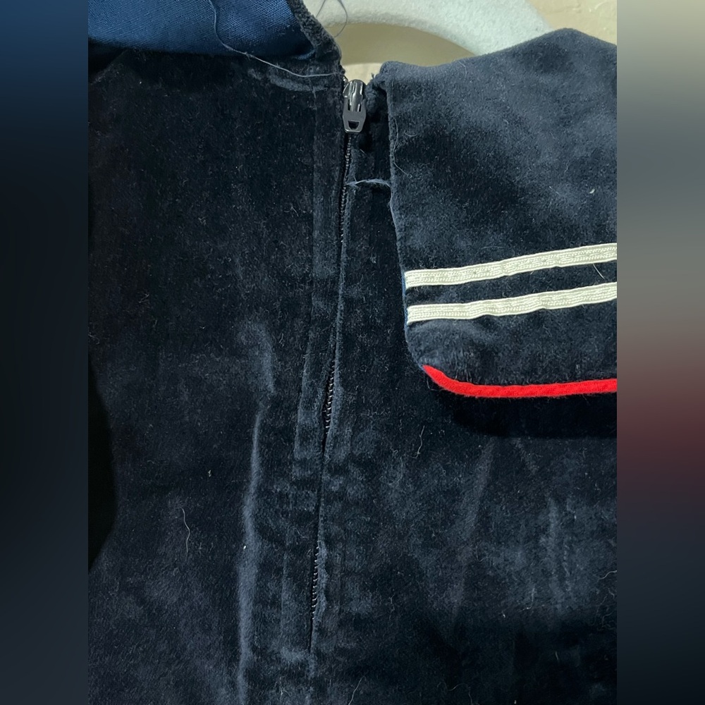 Vintage Navy Blue Sailor Dress with Red Trim Size 12m Made in the USA - Picture 7 of 9